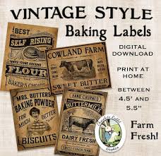 Vintage Kuche Backen Etiketten Prim Primitive Digital Download Druckbare Tags Scrapbook Stoff Transfer Grafik Blatt Clip Art Bilder Vintage Etiketten Vintage Clipart Und Werbeschilder