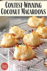 First Place Coconut Macaroons Recipe Coconut Recipes Coconut Macaroons Recipe Macaroon Recipes