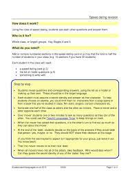 Q's to ask your boyfriend; Speed Dating Revision