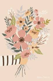 Floral Bouquet In 2020 Illustration Wall Art Floral Illustrations Plant Illustration