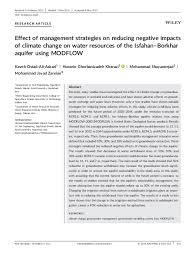 Maybe you would like to learn more about one of these? Pdf Effect Of Management Strategies On Reducing Negative Impacts Of Climate Change On Water Resources Of The Isfahan Borkhar Aquifer Using Modflow Kaveh Ostad Ali Askari Academia Edu