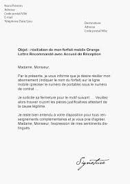 Exemple de lettre de résiliation la demande de résiliation d'un contrat d'assurance emprunteur s'exécute par le biais d'un courrier envoyé en recommandé avec accusé de réception. Exemple De Lettre De Resiliation Orange Internet