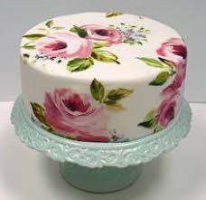 Birthday Cake For Mother Pinterest Painting On Cake Class Hand Painted Cakes Painted Cakes Cake Classes