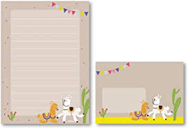 Briefpapier vorlage wir haben 31 bilder über briefpapier vorlage einschließlich bilder, fotos briefpapier vorlage word mimpi. Lama Briefpapier Set Fur Kinder 25 Blatt Format Din A5 Liniert 10 Briefumschlage Geschenk Fur Madchen Jungen Bunt Amazon De Burobedarf Schreibwaren