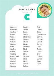 This was the name of several legendary figures, including cian, son of the god of medicine. Popular Boy Names Start With C Boy Names That Start With C Boy Names That Start With C