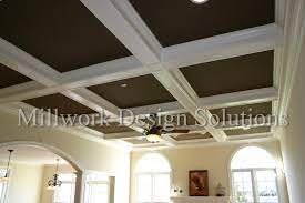Unfinished hand hewn faux wood beam. Coffered Tray Ceilings Millwork Design Solutions