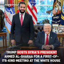 From global pariah to presidential guest, Syria's Ahmed al-Sharaa met  Donald Trump at the White House in a landmark meeting just days after being  removed from the blacklist. Sharaa's visit marks a