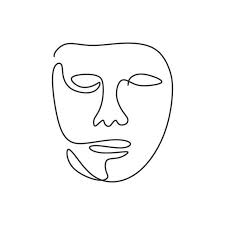 Continuous One Line Drawing Of Abstract Face Minimalism Face Illustration Art Png And Vector With Transparent Background For Free Download Line Drawing Face Line Drawing Line Art Drawings