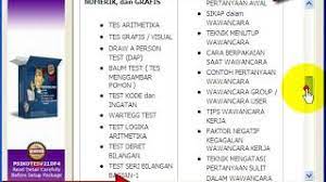 Penentuan subjek yang akan dikenai pengukuran 4. Contoh Soal Psikotes Dan Tes Kerja Jenis Verbal Kognitif Aritmatika