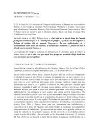 Este 22 de junio, se conmemoran 189 años de la instalación del congreso anfictiónico de panamá, iniciativa planteada por simón bolívar, con la finalidad de generar un debate sobre las perspectivas geopolíticas derivadas de la conclusión de los procesos de ruptura colonial. Convocatoria Del Congreso De Panama Panama Relaciones Internacionales