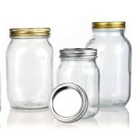 Buy In Bulk 470ml Round Glass Jar Customizable Logo Option ...