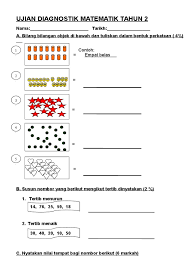 Koleksi soalan dan latihan matematik tahun 2 + jawapan. Ujian Diagnostik Matematik Tahun 2