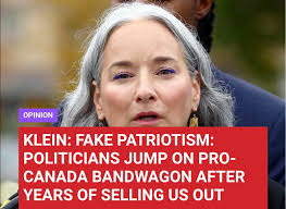 Isn't it rich? Suddenly, our politicians are draped in the Maple Leaf…