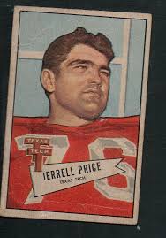 1952 Bowman Small Football Card #49 Jerrell Price-Chicago Cardinals G Vg  Card