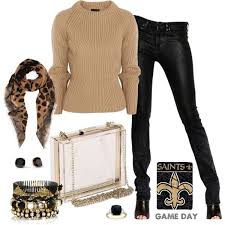 Saints Game Day Outfit Gameday Outfit Saints Game Black Leather Pants