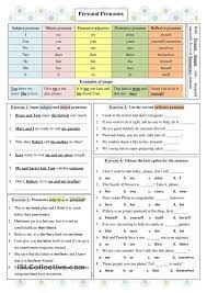 Personal Pronouns Personal Pronouns Personal Pronouns Worksheets Pronoun Worksheets