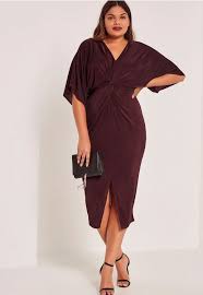This Purple Kimono Dress Is High On Our Wish List With A Kimono Sleeve Design Twist Front A Party Dresses With Sleeves Plus Size Party Dresses Big Size Dress