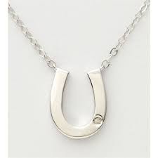 Horsewshoe Jewelry Add This Fun Necklace To Your Collection Of Classy Jewelry Silver Horseshoe Necklace Horseshoe Necklace Unique Earrings