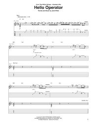 The White Stripes Hello Operator Sheet Music Notes Chords In 2021 Sheet Music Notes Sheet Music Music Notes
