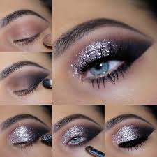 Silber Glitter Eye Makeup Tutorial Glitter Makeup Makeuptutorial Silber Tutorial Silver Glitter Eye Makeup Almond Eye Makeup Silver Eye Makeup