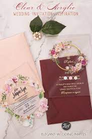 Boho Blush Floral Acrylic Wedding Invitation Custom Ideas With Uv Printing Ewia002 Ewi Acrylic Wedding Invitations Wedding Invitations Diy Wedding Invitations