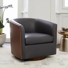 Luther Leather Swivel Chair Modern Leather Swivel Chair Leather Swivel Chair Living Room Chairs