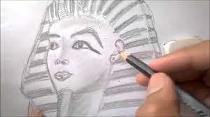 Download a free printable outline of this video and draw along with us: How To Draw An Egyptian Pharaoh Tutankhamun Kg Draws Youtube