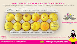 If any of them turn up, it's a good idea to contact your primary care. Breast Cancer Symptoms Depicted In Viral Photo Of Lemons
