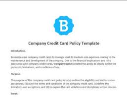 Find the best business credit card for you. Company Credit Card Policy