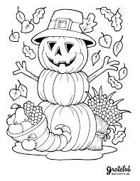 Here is a small collection of autumn coloring fall coloring pages printables for your kid, including some detailed pictures and scenes from the fall season. Thanksgiving Coloring Book Pages For Kids