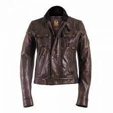 Belstaff Uk Women Leather Gangster Blouson Burnt Brown Belstaff Belstaff Jackets Blouson