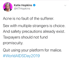 Chase young (born april 14, 1999) is an american football defensive end for the washington football team of the national football league (nfl). Terrence Higgins Trust On Twitter Not Today Of All Days Katie Hopkins Views Like Yours Stand In The Way Of People Getting Tested Affect People S Mental Health Could Prevent Us Reaching