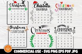 Outline countdown timer and date. Christmas Countdown Svg Bundle Christmas Signs Svg Designs 963457 Cut Files Design Bundles