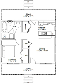 30x24 House 1 Bedroom 1 Bath 720 Sq Ft Pdf Floor Plan Etsy Small House Floor Plans Cabin Floor Plans Tiny House Plans