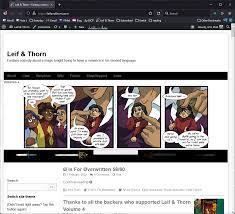 Help, I don't like how my webcomic site looks, how do I change it?” – Leif  & Thorn