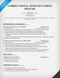 correctional officer resume sample