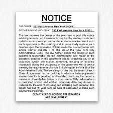 • more effective in detecting smoldering fires, which have been attributed to more fires involving death. Required Building Signs Nyc Hpd Signs