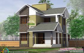 Steep slopes will create many more design challenges and potential site work costs when compared to a more gentle or gradual this can be achieved by adopting a house design that suits your block. Small Slope Roof Double Storied House Kerala Home Design And Floor Plans 8000 Houses