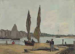 Artwork By Eugene Louis Boudin Le Port De Trouville Circa 1860 1865 Made Of Oil On Board Laid Down On Cradled Panel