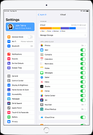 How much storage to get with your new ipad. Manage Apple Id And Icloud Settings On Ipad Apple Support