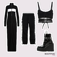 In short, it's a fashion trend mixing modern gothic sensibilities with futuristic sportswear, according to marie claire . Health Goth Duster Sportlich Futuristisch