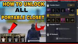 How to unlock portable closet. How To Unlocked Portable Closet In Pubg Mobile Unlock Portable Closet Youtube