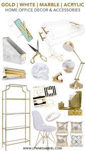 Brighten up your office or cubicle with these colorful and cute desk accessories. Gold White Marble Acrylic Home Office Decor And Accessories Whatever Is Lovely By Lynne G Caine