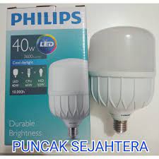 Dengan daya yang sama mampu menghasilkan lumens yang jauh lebih tinggi, atau dengan kata lain mampu menghasilkan nyala lampu lebih terang dengan watt yang sama. Lampu Led Philips 40w 40 Watt Jumbo Trueforce Shopee Indonesia