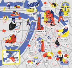(previous page) 105 of 'anvers, métropole du commerce et des arts. Fare Magazine Antwerp Illustrated Map On Behance