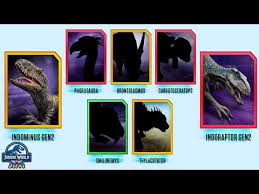 Indominus Rex Gen2 Indoraptor Gen2 All New 1 9 Hybrids Jurassic World Alive Youtube