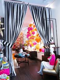 Bedroom Black And White Striped Curtains Black And White Striped Curtains Recipes Kate Spade Store Decor Boutique Decor