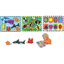 Melissa and doug chunky puzzle shapes. Melissa And Doug Chunky Puzzle Bundle Set 1 Sea Creatures Insects Educational Toys Planet