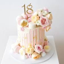 Rose Gold Pink 18th Birthday Cake Ideas Female Macaron Rose Cake Pastel Cakes 18th Cake Macaron Cake