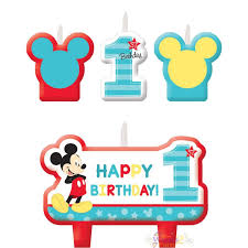 Check out our unique party supplies, from cake decorations to. Mickey Mouse 1st Birthday Candles Set Of 4